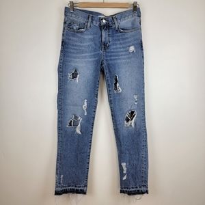 Zara Basic 1975 Distressed Denim Size 2